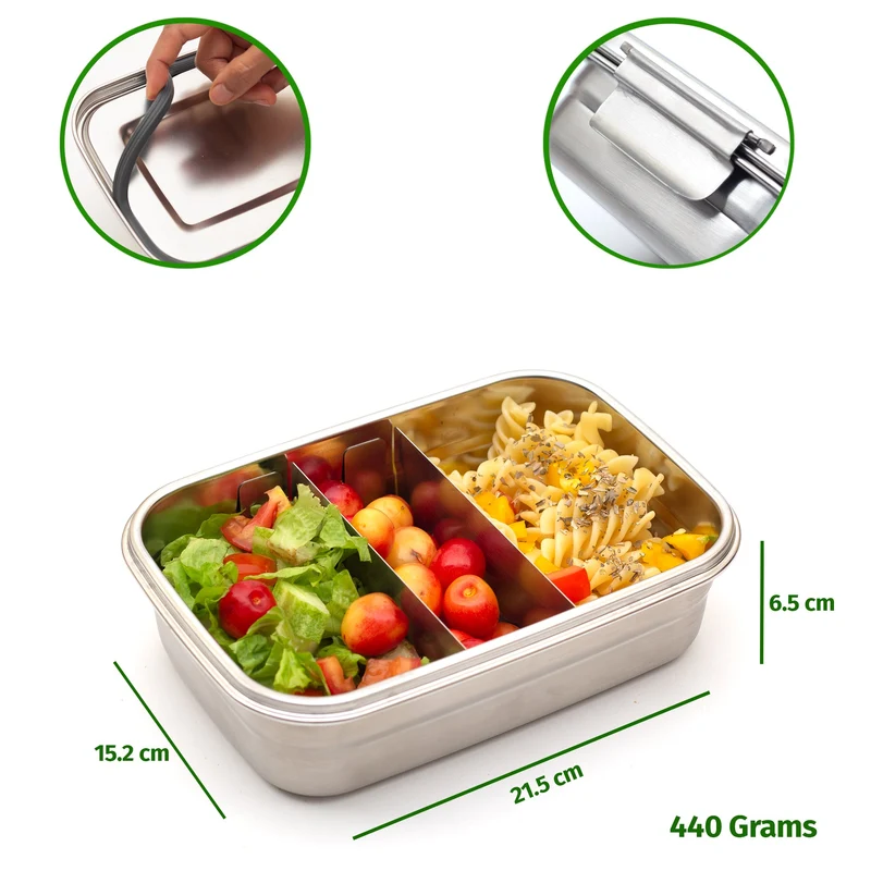 Sotfclip Brotdosen Bundle: 3 x 1260ml mit Trennwänden für Erwachsene