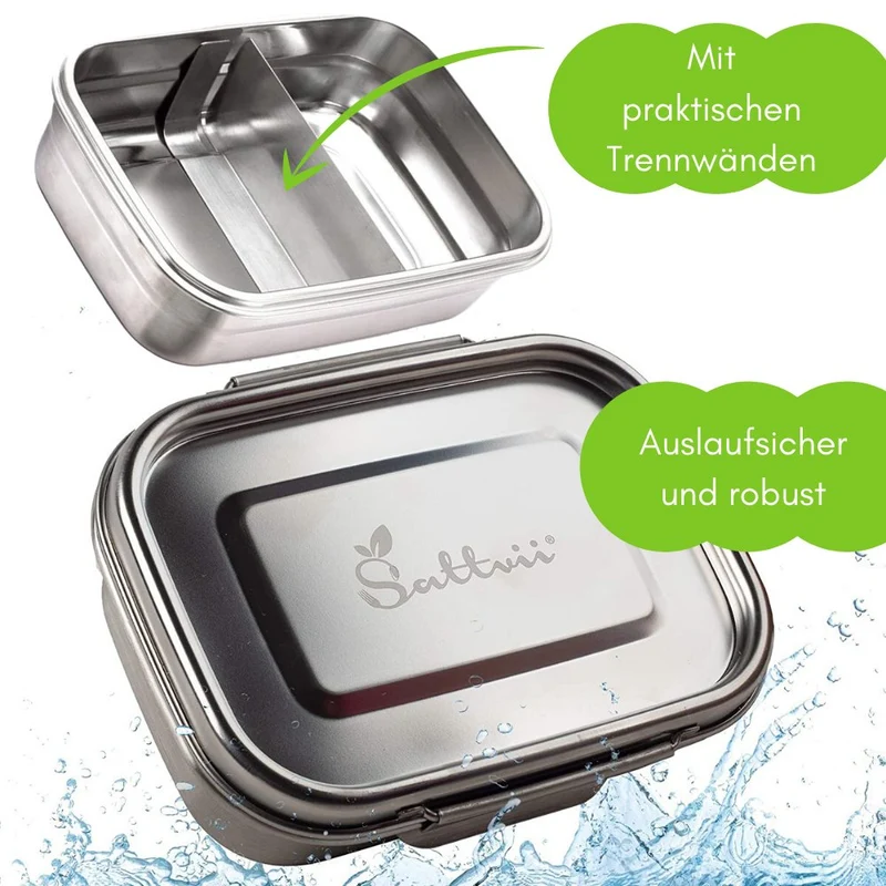 Sotfclip Brotdosen Bundle: 3 x 1260ml mit Trennwänden für Erwachsene