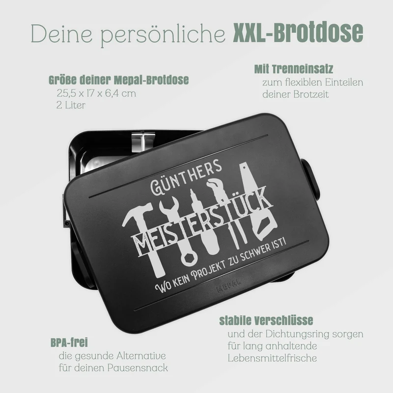 Mepal Brotdose schwarz XXL - Meisterstück
