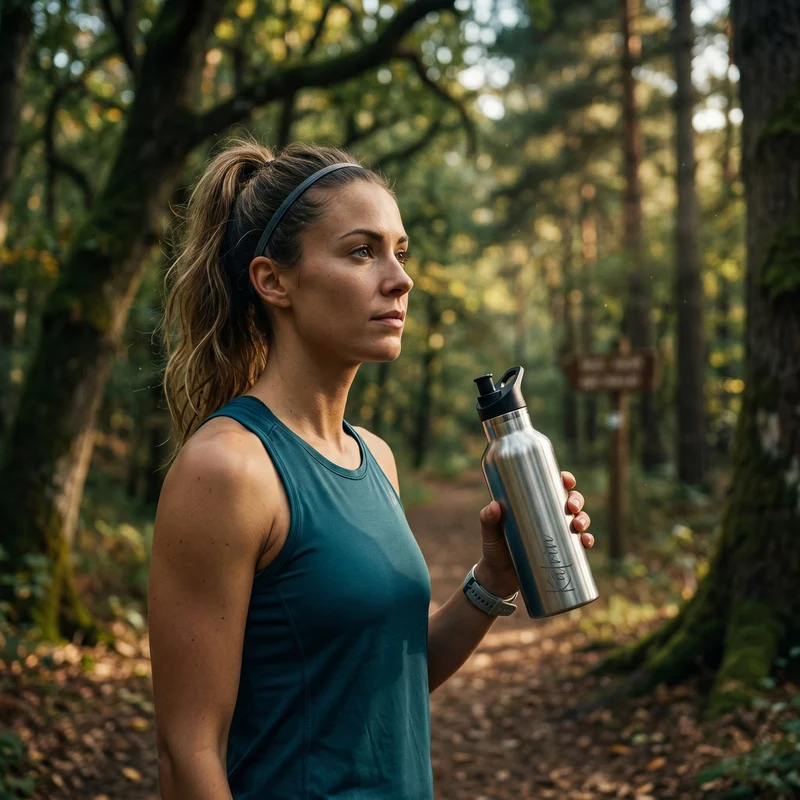 Trinkflasche Edelstahl mit Sportverschluss - personalisiert