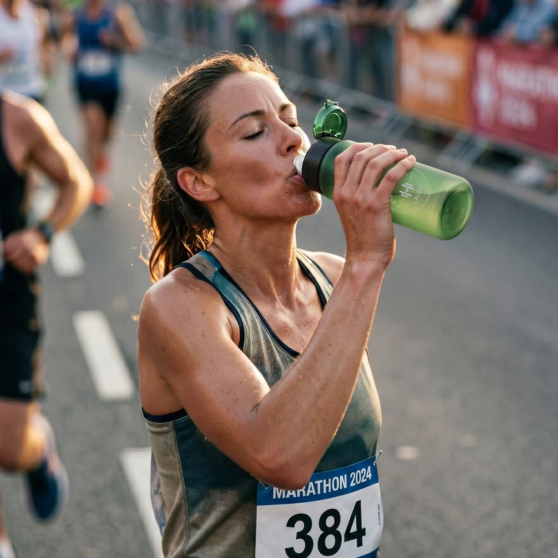 Trinkflasche aus RPET personalisiert - Fitness Motiv