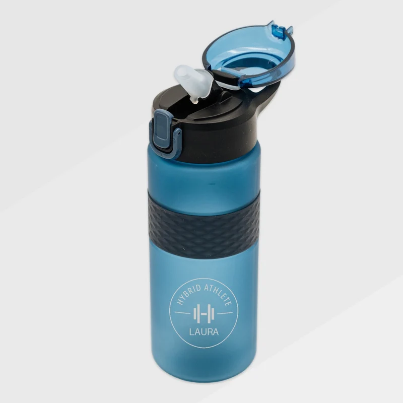Trinkflasche aus RPET personalisiert - Fitness Motiv