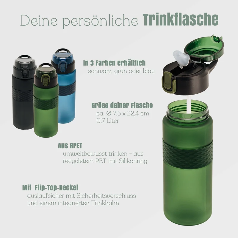 Trinkflasche aus RPET personalisiert