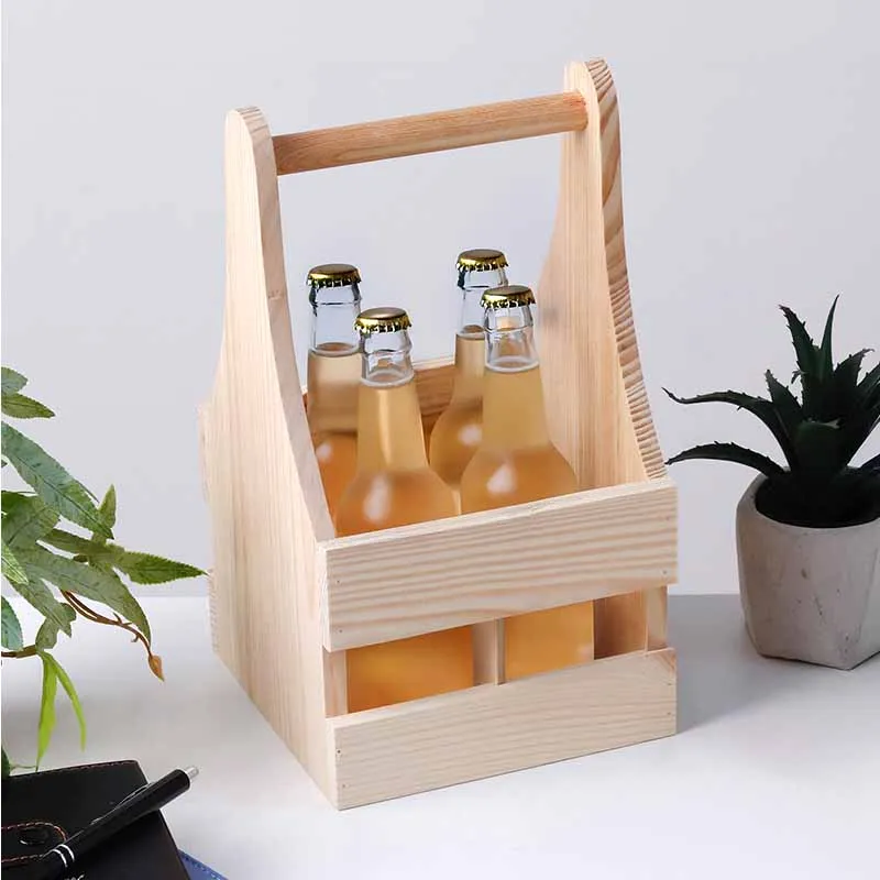 Bierträger aus Holz - für 4 Flaschen