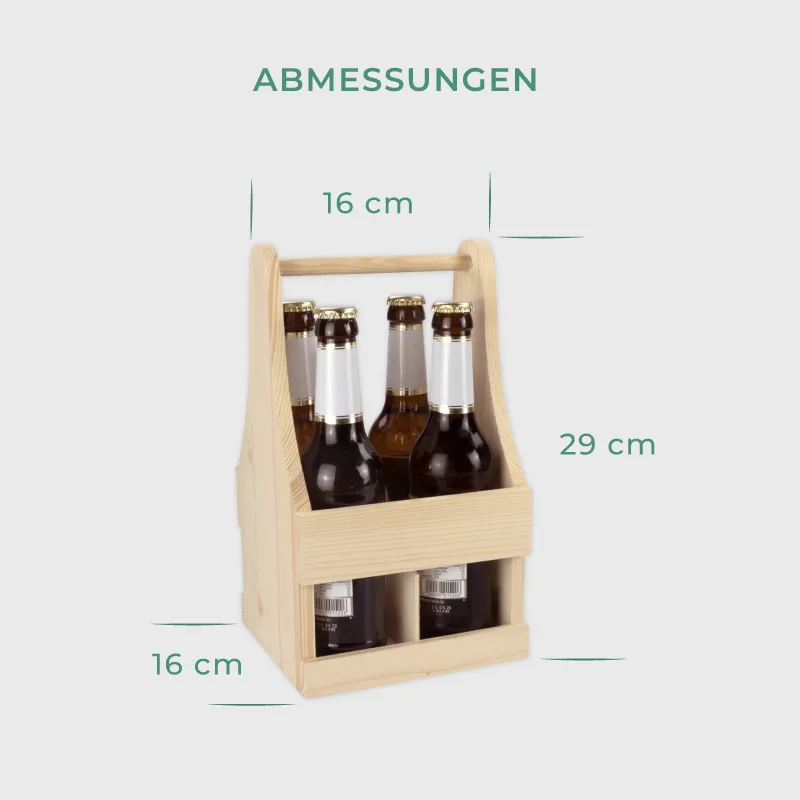 Bierträger aus Holz - für 4 Flaschen