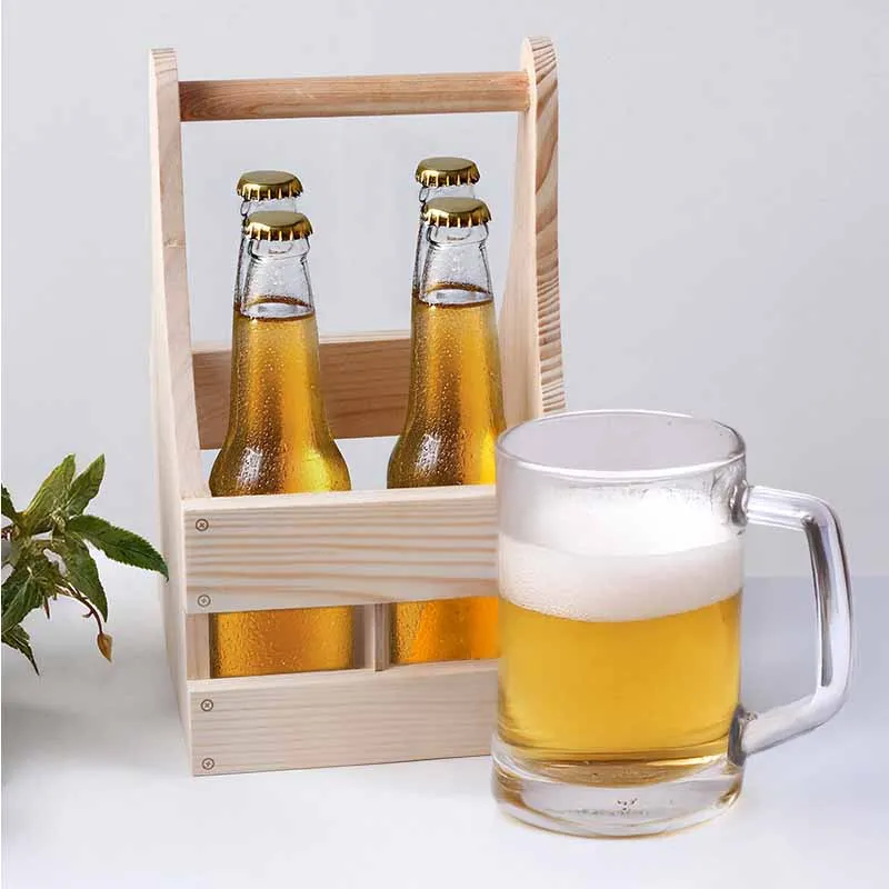 Bierträger aus Holz - für 4 Flaschen