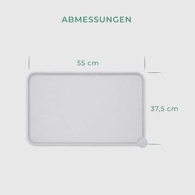 Silikon-Futtermatten für Hunde und Katze | wasserdichte Tierplatzmatte, grau - Fütterungsmatte für Haustiere