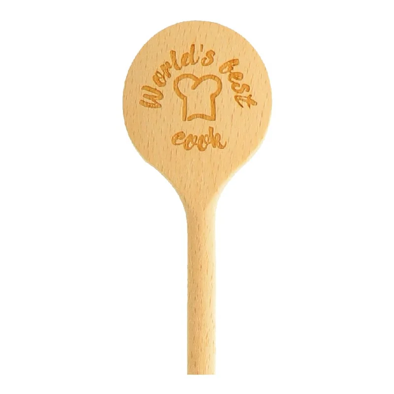 Kochlöffel "World's best cook" aus Buchenholz