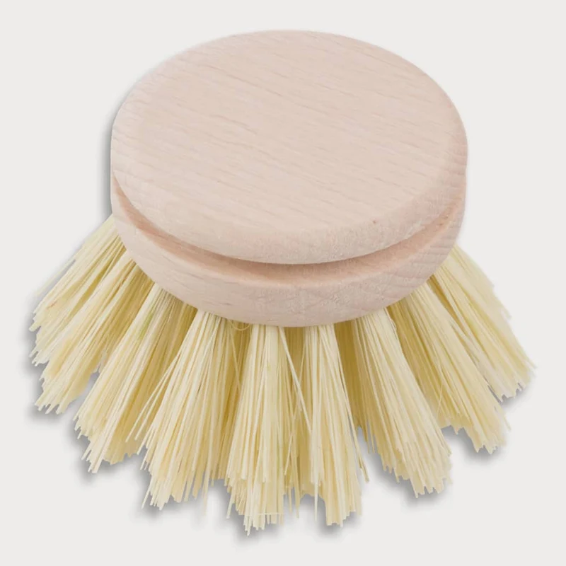 Spülbürstenkopf aus Buchenholz mit Naturfaser