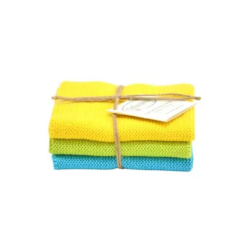 Gestrickte Spültücher/ Wischtücher aus Baumwolle in verschiedenen Farben