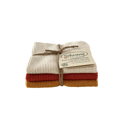 Gestrickte Spültücher/ Wischtücher aus Baumwolle in verschiedenen Farben