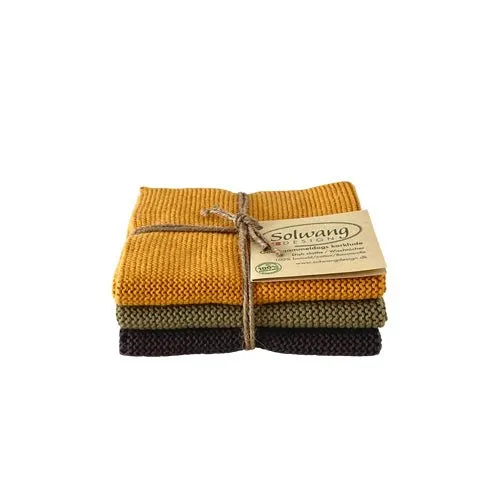 Gestrickte Spültücher/ Wischtücher aus Baumwolle in verschiedenen Farben