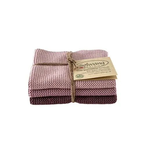 Gestrickte Spültücher/ Wischtücher aus Baumwolle in verschiedenen Farben