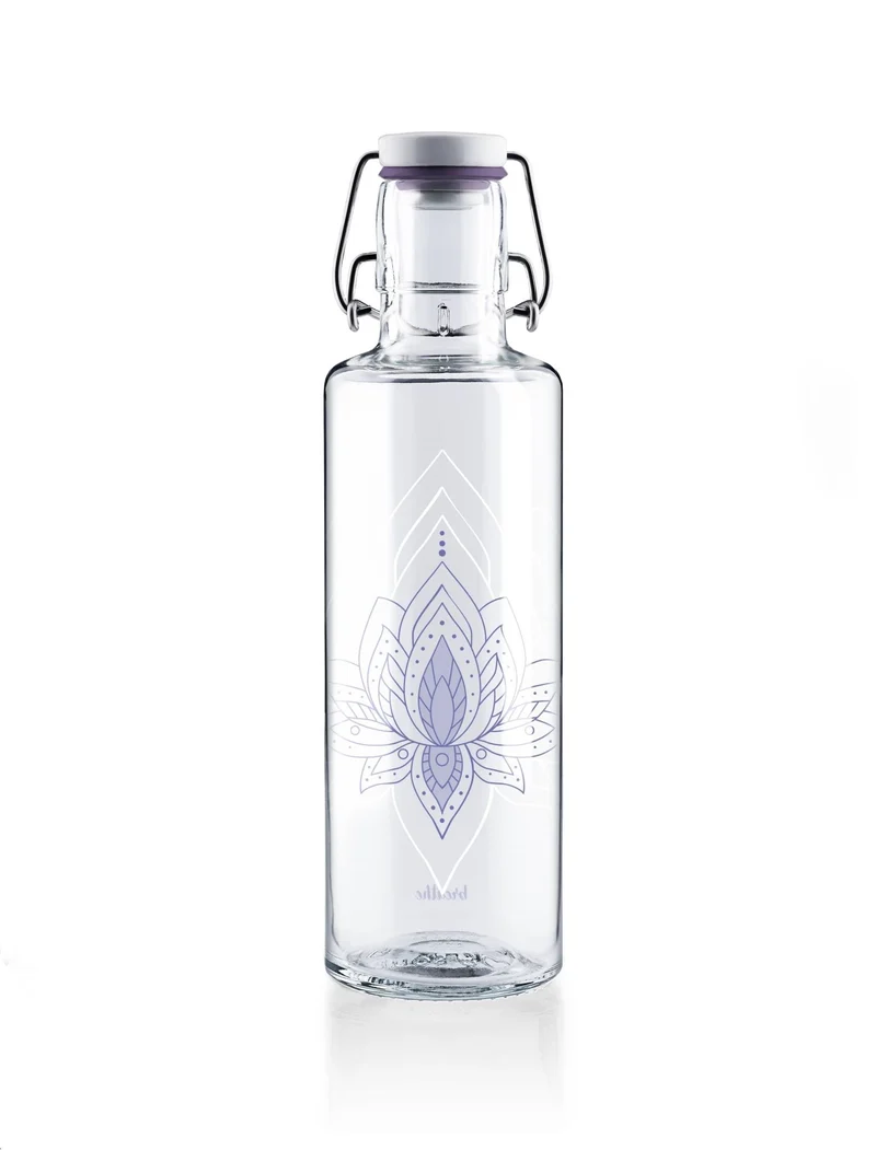 Trinkflasche aus Glas mit verschiedenen Motiven
