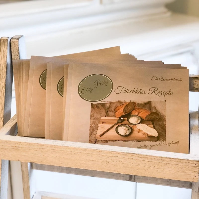 Set aus Nussmilchtuch/ Käsetuch/ Passiertuch und Frischkäse Rezeptbuch