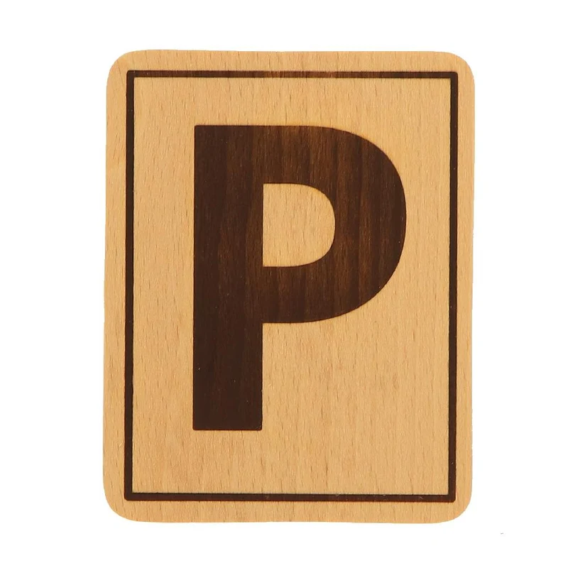 Raclette Brettchen/Untersetzer "P" aus Buchenholz