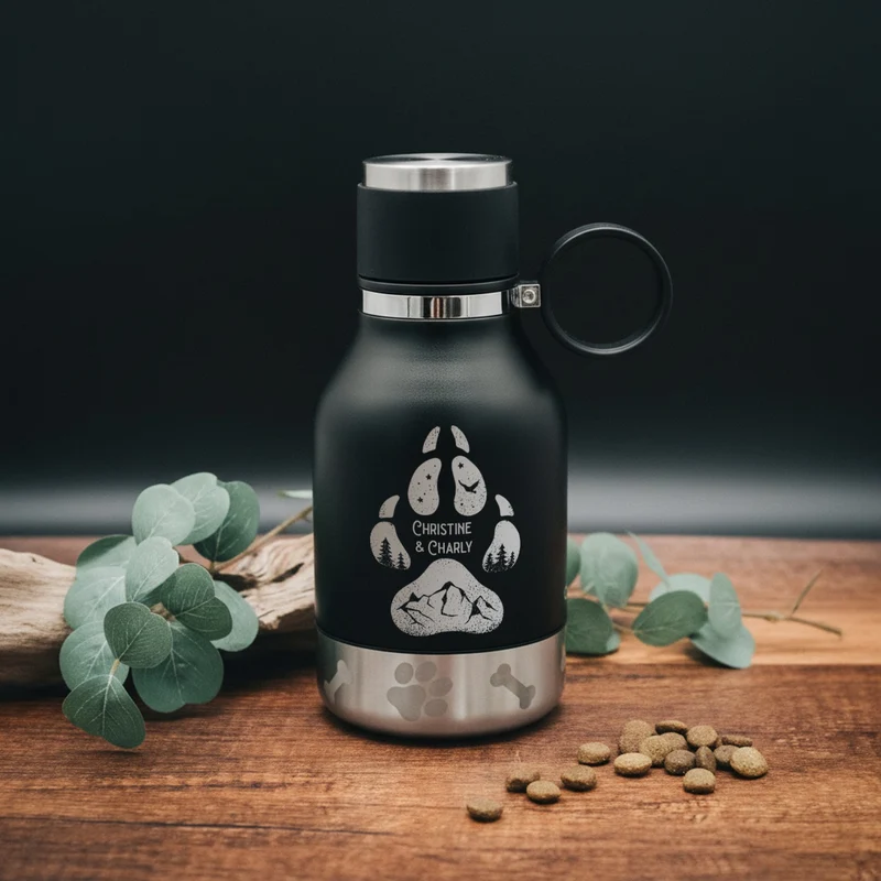 Trinkflasche Buddy klein - Hundepfote