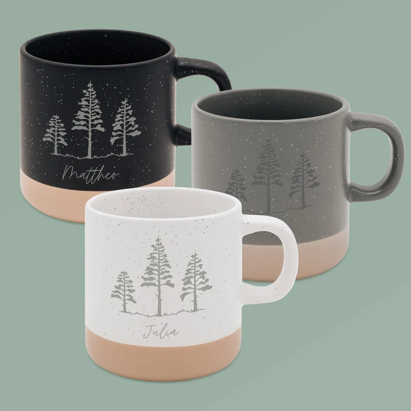Keramiktasse Steingut - Wald