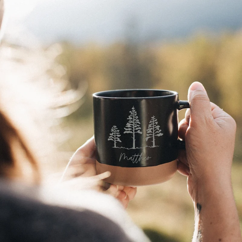 Keramiktasse Steingut - Wald