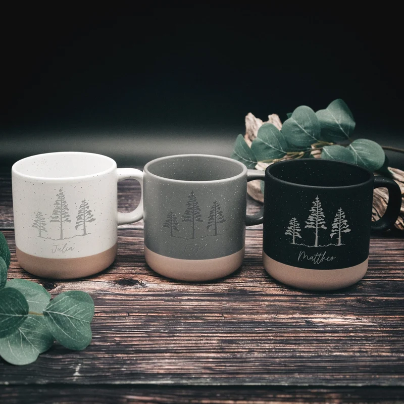 Keramiktasse Steingut - Wald
