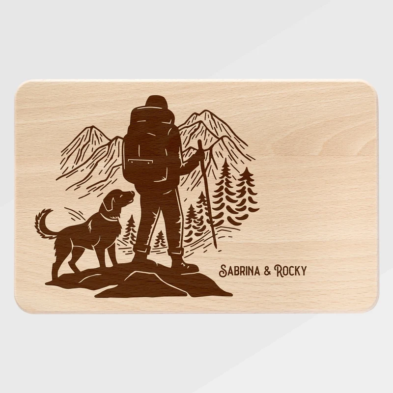 Frühstücksbrett Holz - Wanderbuddy