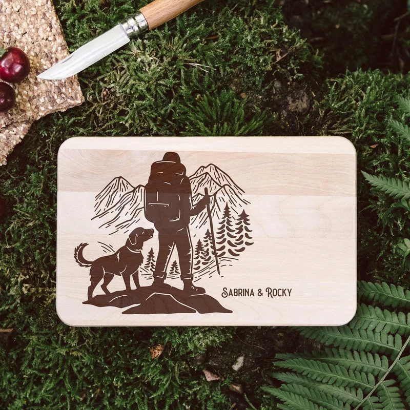 Frühstücksbrett Holz - Wanderbuddy