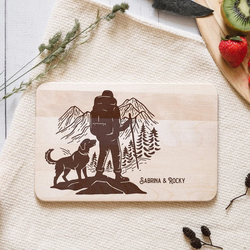 Frühstücksbrett Holz - Wanderbuddy