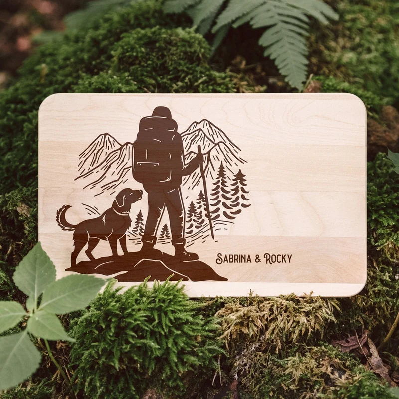Frühstücksbrett Holz - Wanderbuddy