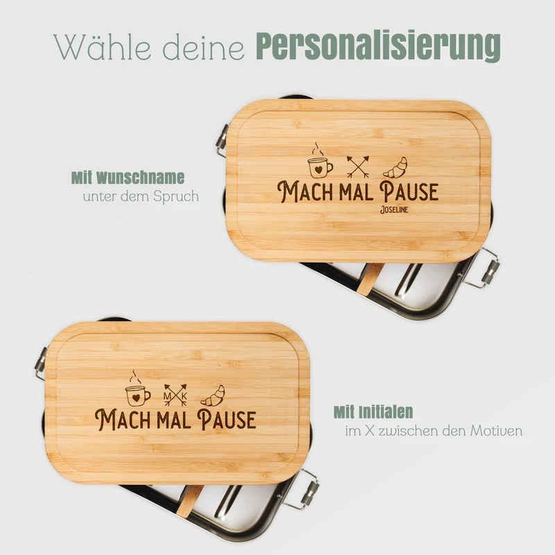 Brotdose Edelstahl - Pausenzeit