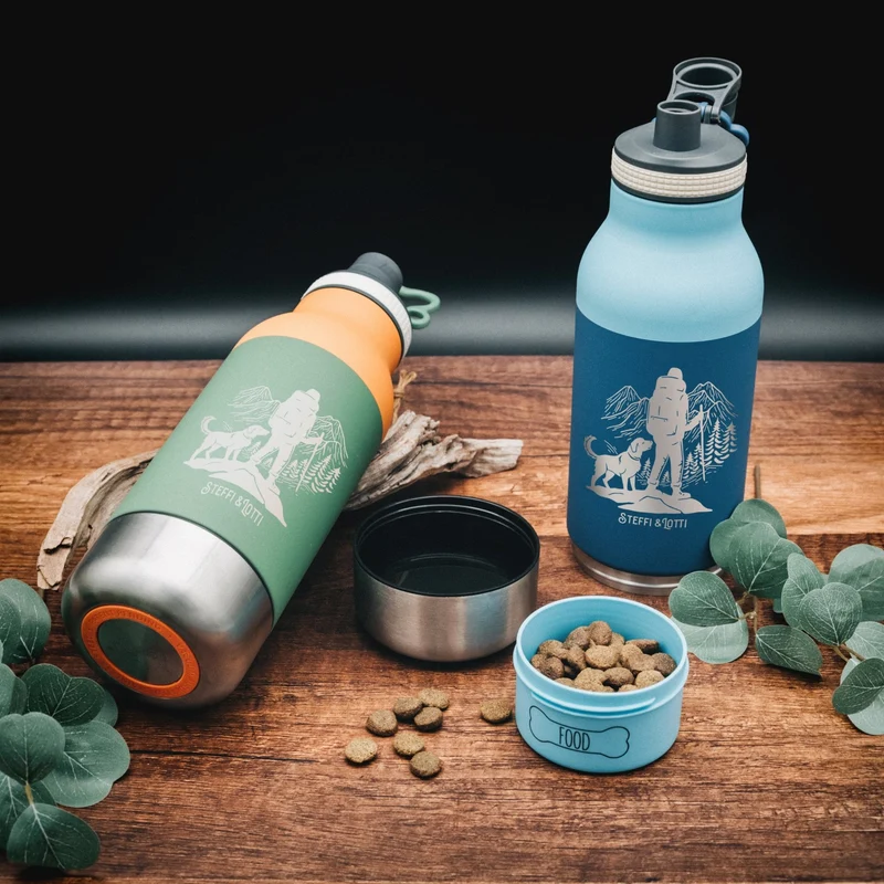 Trinkflasche Buddy - Wanderer mit Hund