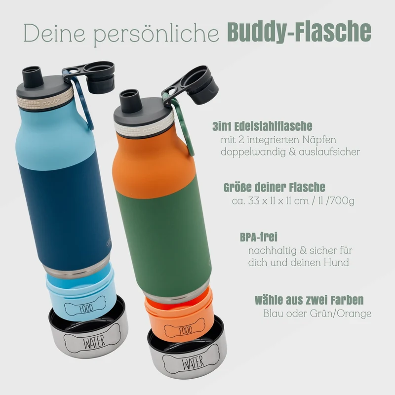 Trinkflasche Buddy - Hundepfote