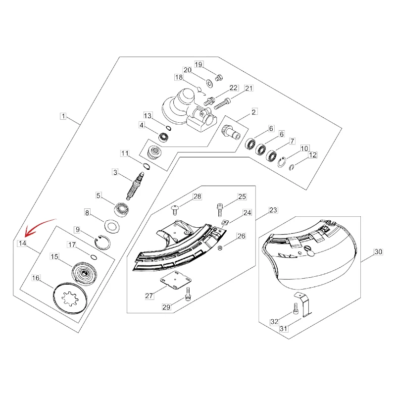 PIASTRA FERMA DISCO COMPLETA DECESPUGLIATORE ECHO SRM 301TESL
