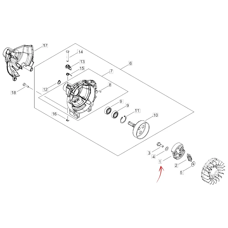 FRIZIONE DECESPUGLIATORE ECHO RM 3020T
