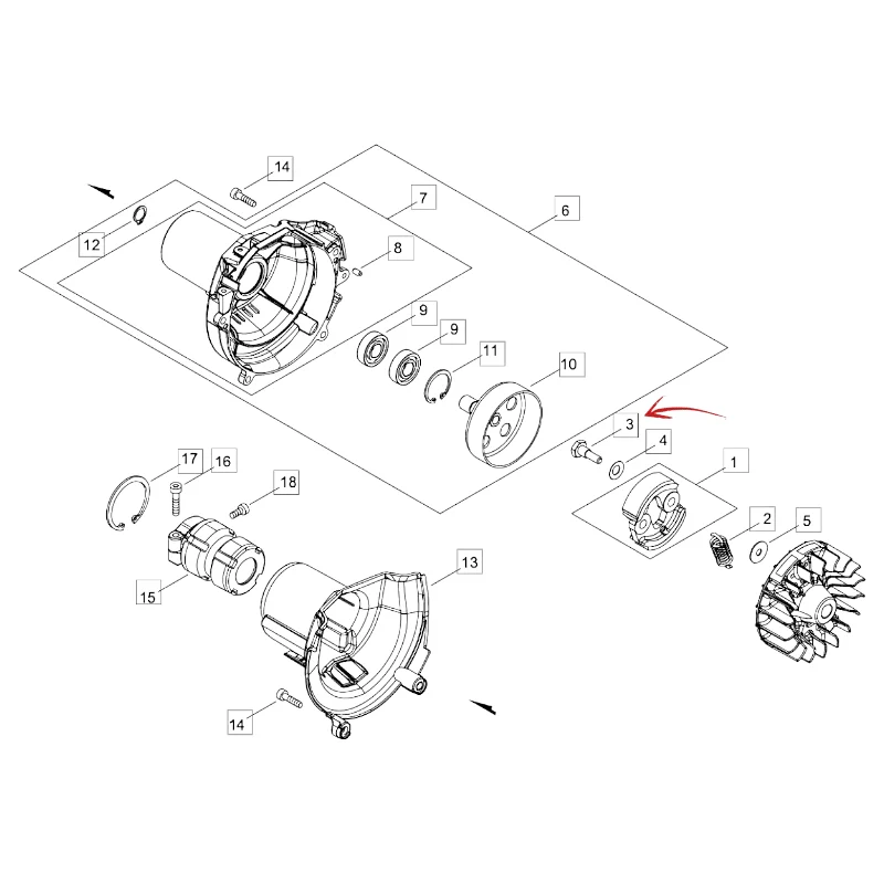 BULLONE FRIZIONE DECESPUGLIATORE ECHO SRM 3020TESL-301TESL E ALTRI MODELLI