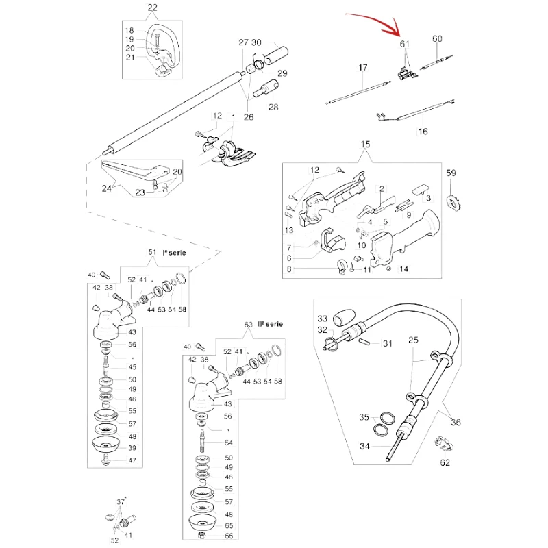 GIUNTO ACCELERATORE DECESPUGLIATORE EFCO 8515-8535