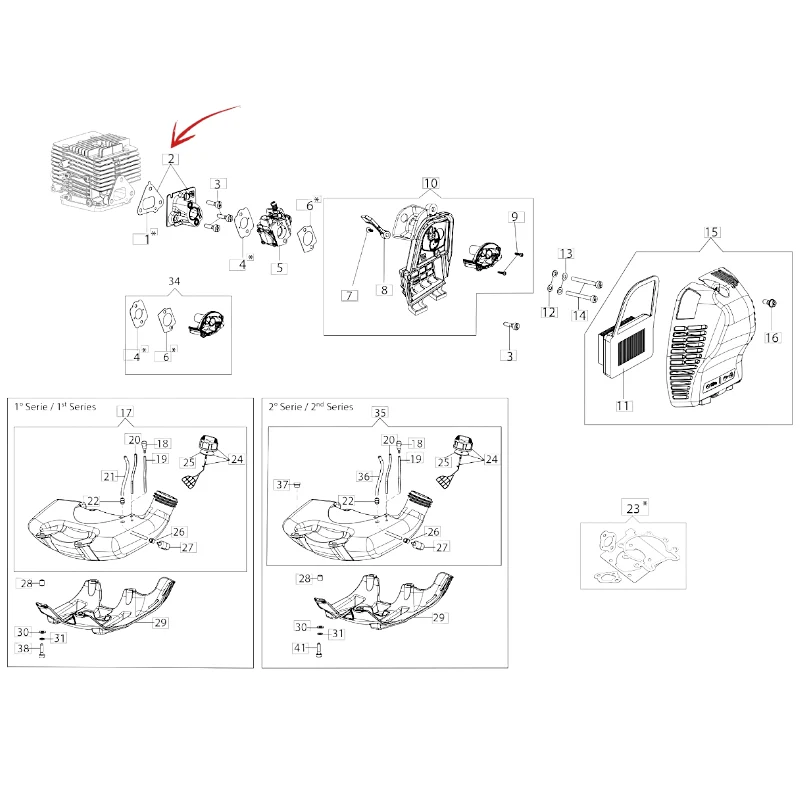 FLANGIA COLLETTORE DECESPUGLIATORE EFCO DS 5300-5500 BOSS