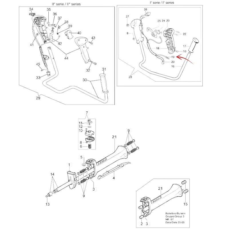 CAVO ACCELERATORE DECESPUGLIATORE EFCO 8510-8530-8550 BOSS