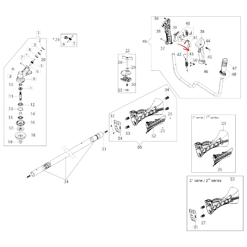CAVO ACCELERATORE DECESPUGLIATORE EFCO 8510-8530-8550 BOSS