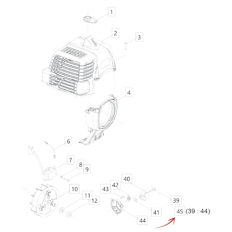 FRIZIONE COMPLETA DECESPUGLIATORE BLUE BIRD BCB 610 STL-560 STL E ALTRI MODELLI
