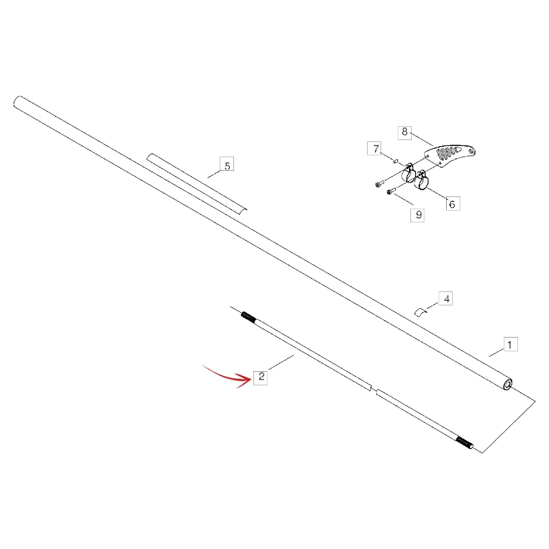 ASTA TRASMISSIONE DECESPUGLIATORE ECHO BARRA FISSA SRM 420 E ALTRI MODELLI