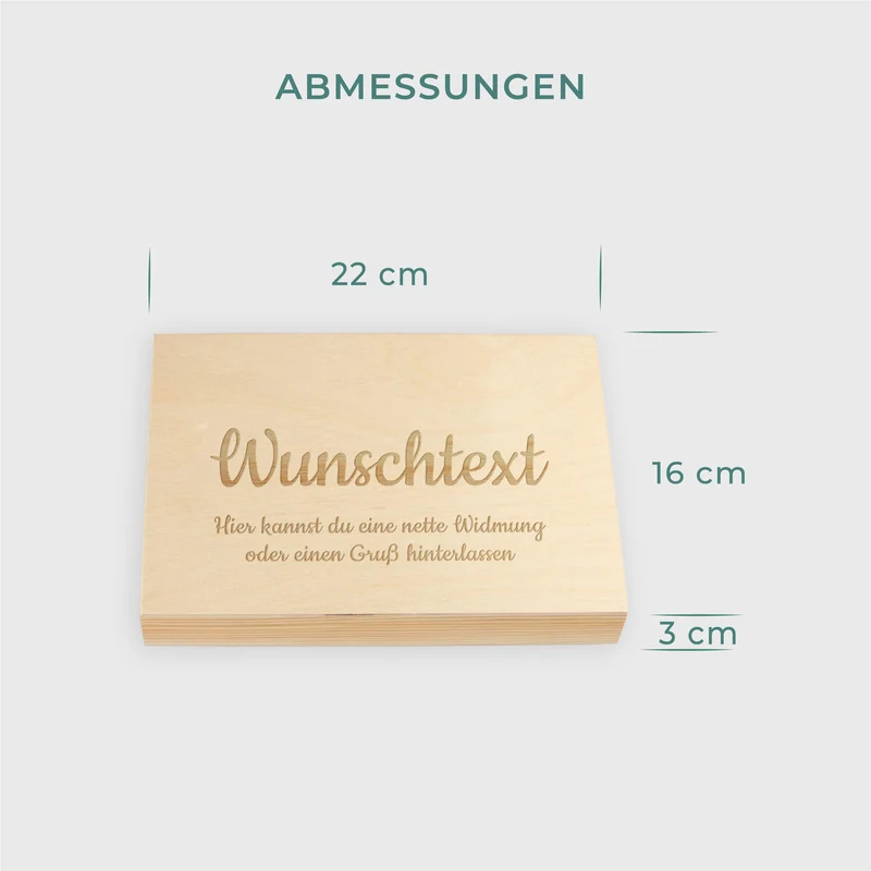 Kinderbesteck mit Namensgravur - Wunschtext Motiv - Besteck mit Namen | Taufgeschenk für Kinder - Geschenk zur Taufe für Jungs & Mädchen, natur Kiste