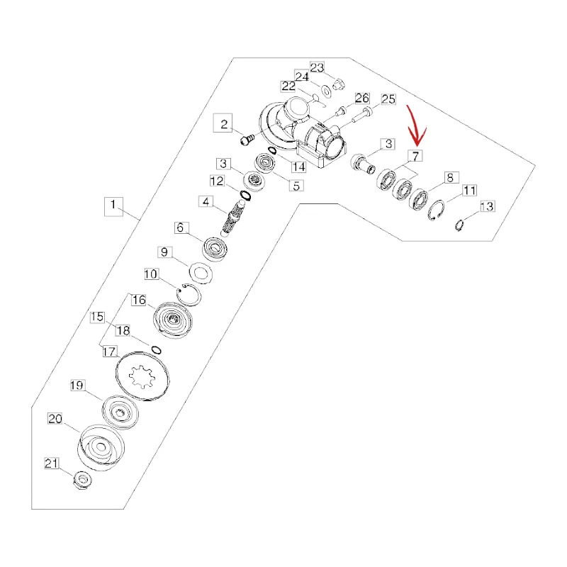 CUSCINETTO COPPIA CONICA BB6001 DECESPUGLIATORE ECHO SRM 420-520 E ALTRI MODELLI