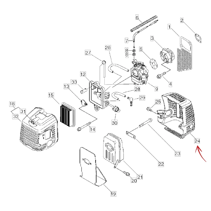 COPRIMARMITTA DECESPUGLIATORE ECHO RM 410ES-4000-4000SI-5000
