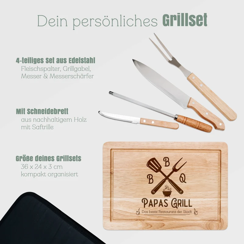 Grillset und Tasche - BBQ Grillbesteck