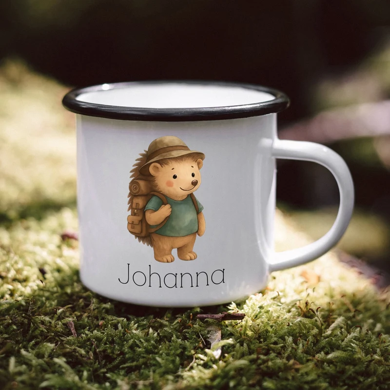 Emaille Tasse - Pfadfinder-Igel