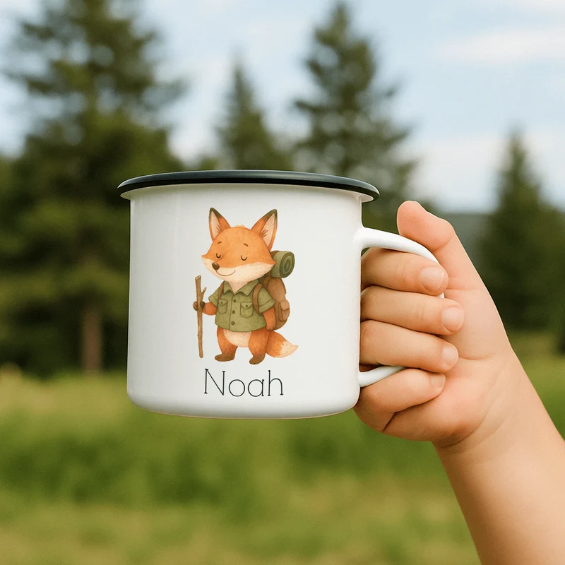 Emaille Tasse - Pfadfinder-Fuchs