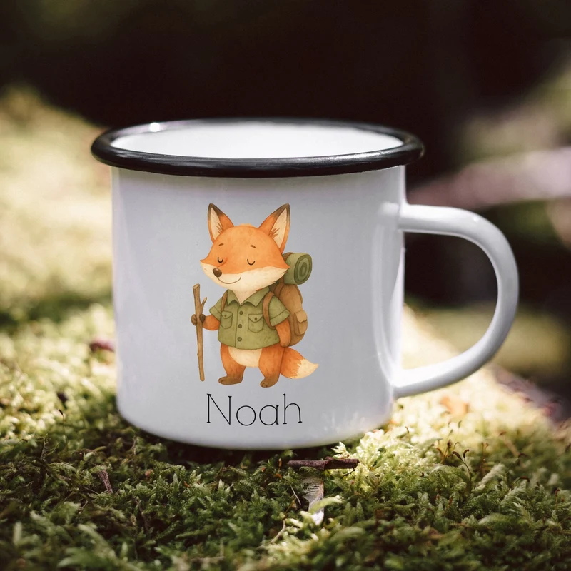 Emaille Tasse - Pfadfinder-Fuchs