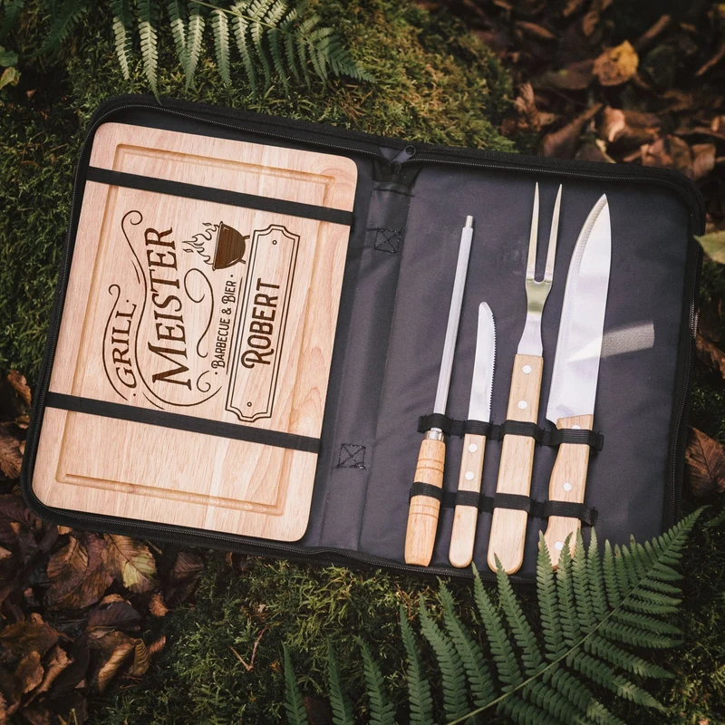 Grillset und Tasche - Vintage Grillmeister