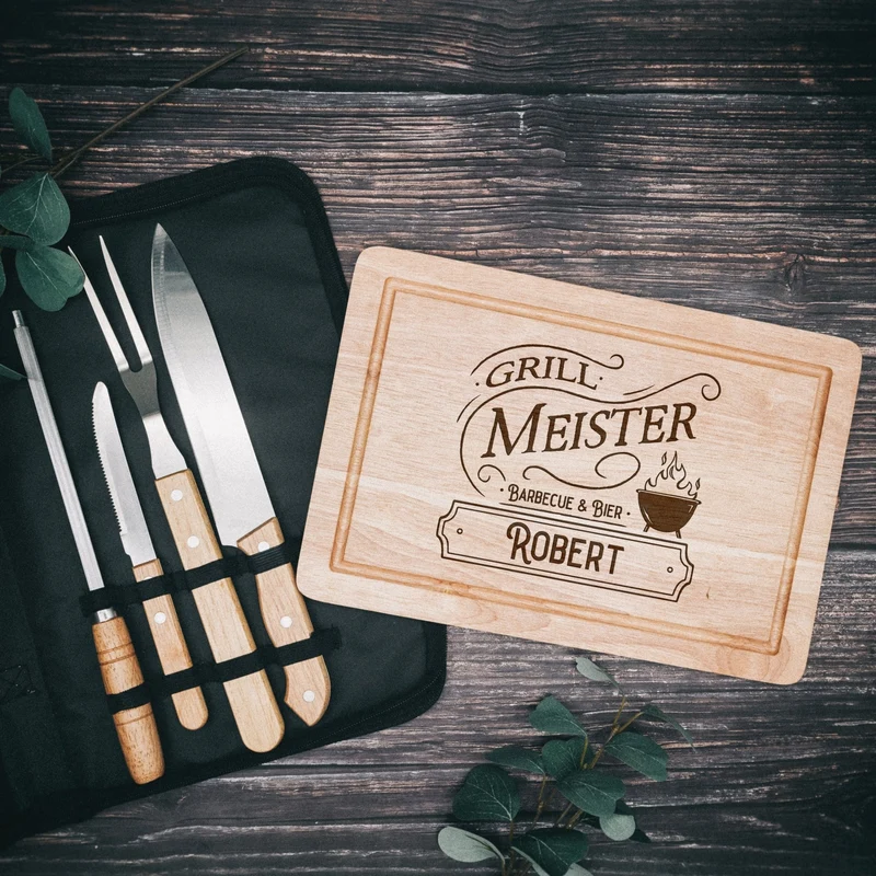Grillset und Tasche - Vintage Grillmeister