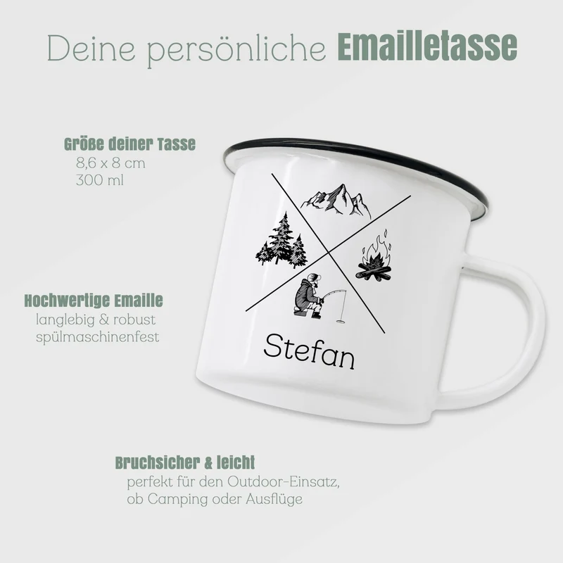 Emaille Tasse - X-Motiv